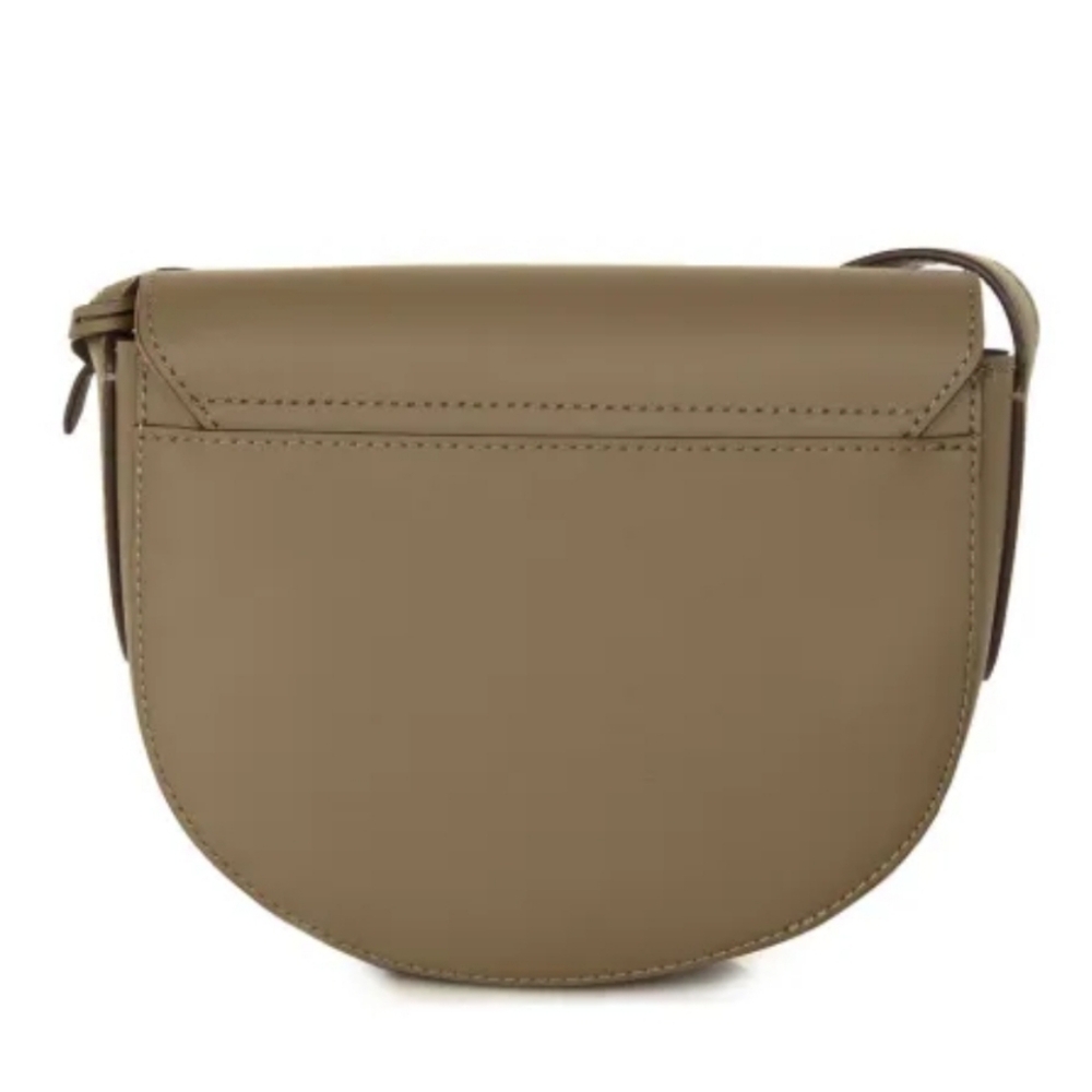 Lsuren Ralph Lauren Leather Mini Caley Saddle Bag Khaki Green - Picture 3 of 16